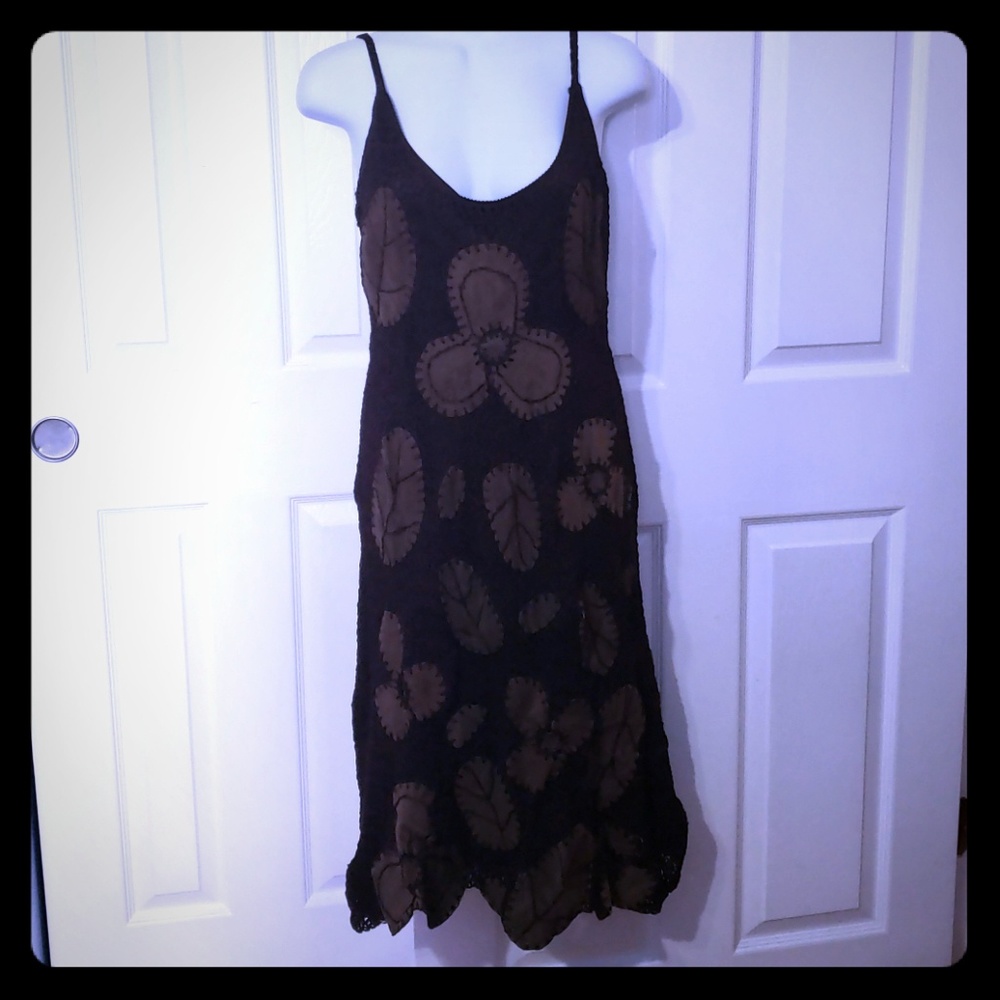 Vera Cristina womens dress boho Medium crochet